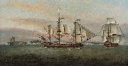 Francis Holman The three-masted merchantman oil on canvas
